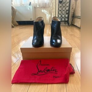 Christian Louboutin Sleek Black Ankle Booties